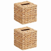 Vidaxl tissueboxhoezen 2 pcs waterhyacint 14,5 x 14,5 x 15 cm naturel - afbeelding 2