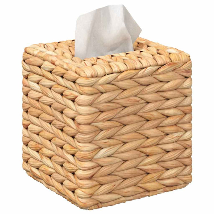 Vidaxl tissueboxhoezen 2 pcs waterhyacint 14,5 x 14,5 x 15 cm naturel