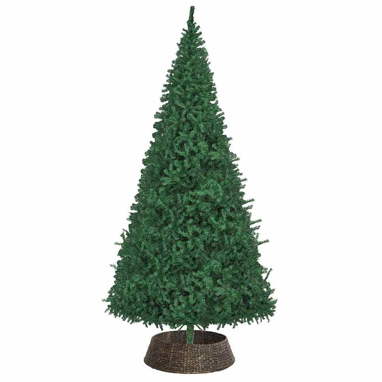 Vidaxl kerstboomkraag rond zwart 105 x 105 x 28 cm waterhyacint