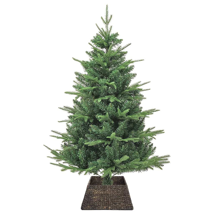 Vidaxl kerstboomkraag vierkant zwart 50 x 50 x 25 cm waterhyacint