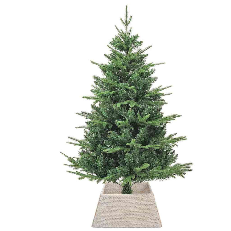 Vidaxl kerstboomkraag vierkant wit 60 x 60 x 28 cm waterhyacint