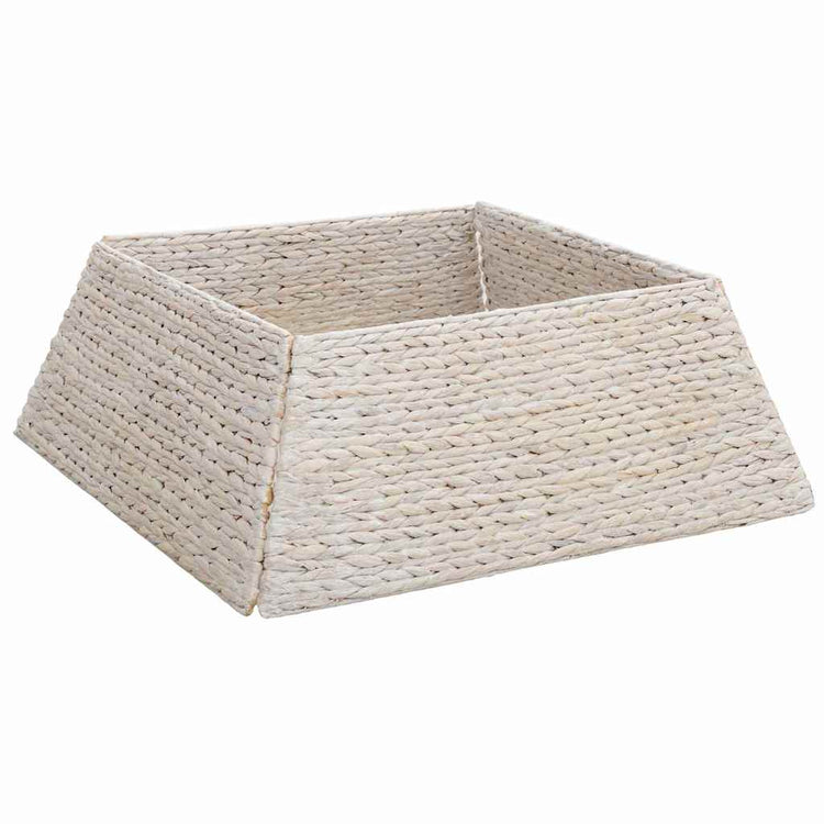 Vidaxl kerstboomkraag vierkant wit 70 x 70 x 28 cm waterhyacint
