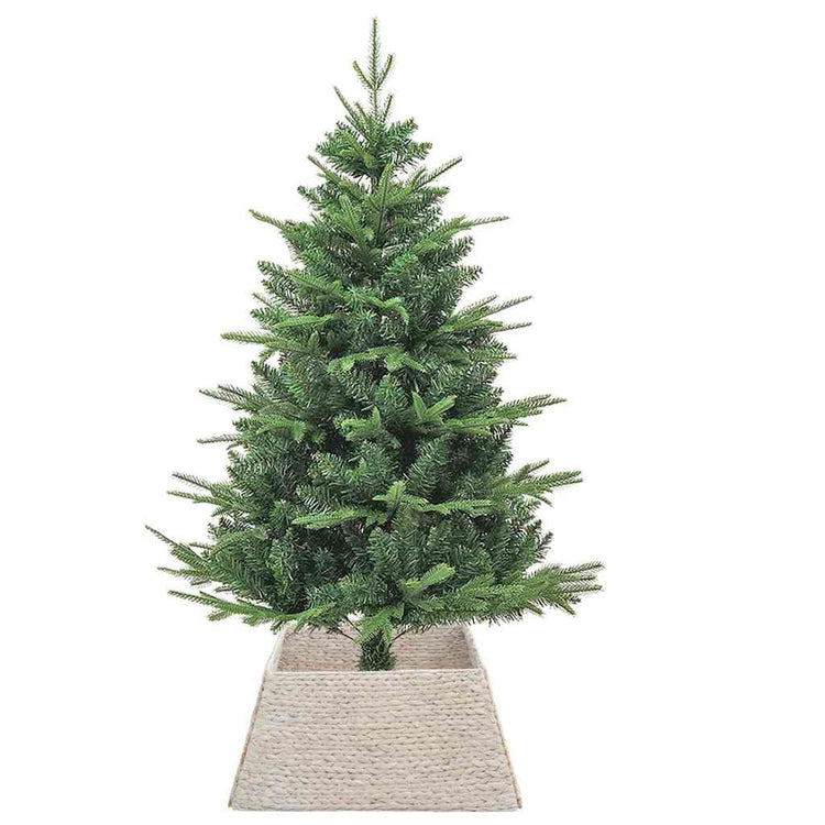 Vidaxl kerstboomkraag vierkant wit 70 x 70 x 28 cm waterhyacint