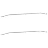 Vidaxl zeildoekbevestiging voor aanhangwagens 2 pcs zilver 100-145 cm