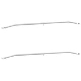 Vidaxl zeildoekbevestiging voor aanhangwagens 2 zilver 102-155 cm - afbeelding 2
