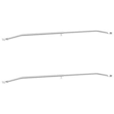 Vidaxl zeildoekbevestiging voor aanhangwagens 2 zilver 102-155 cm
