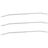 Vidaxl zeildoekbevestiging voor aanhangwagens 3 pcs zilver 100-145 cm