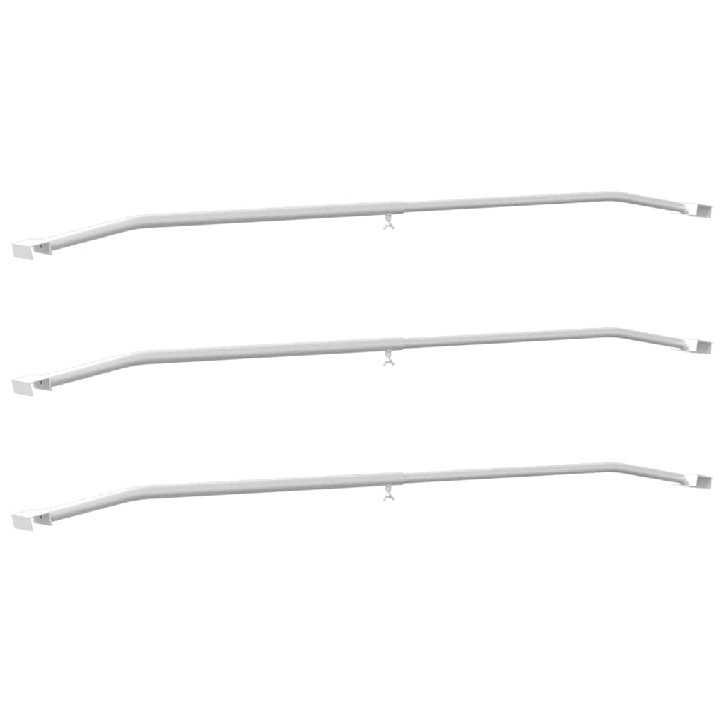 Vidaxl zeildoekbevestiging voor aanhangwagens 3 pcs zilver 100-145 cm