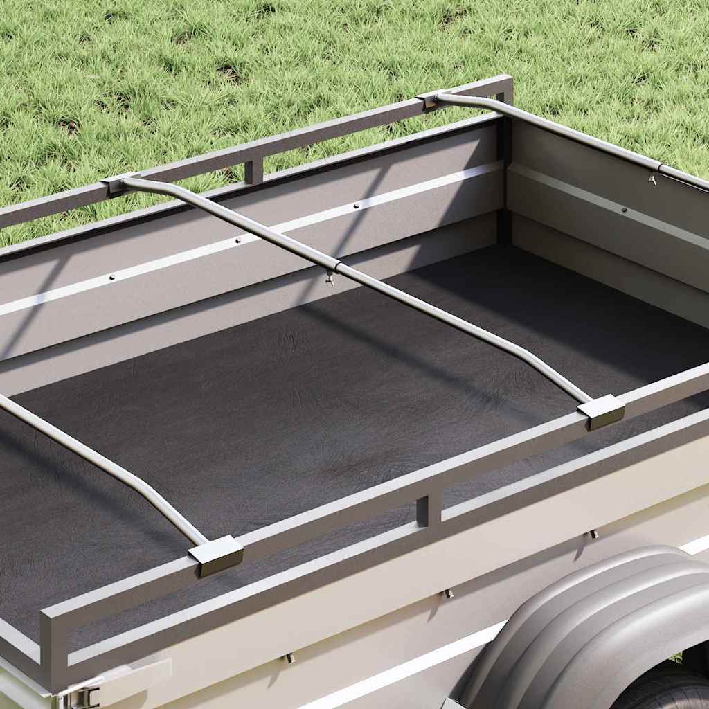 Vidaxl zeildoekbevestiging voor aanhangwagens 4 pcs zilver 100-145 cm