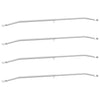 Vidaxl zeildoekbevestiging voor aanhangwagens 4 pcs zilver 100-145 cm
