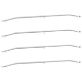 Vidaxl zeildoekbevestiging voor aanhangwagens 4 zilver 102-155 cm - afbeelding 2