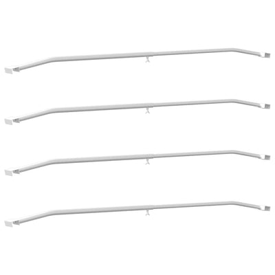 Vidaxl zeildoekbevestiging voor aanhangwagens 4 zilver 102-155 cm