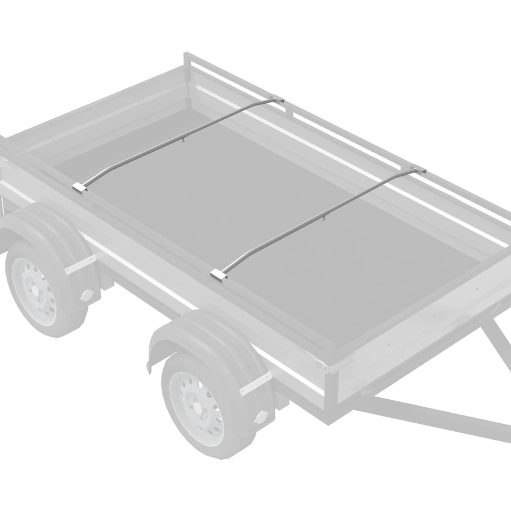 Vidaxl zeildoekbevestiging voor aanhangwagens 2 pcs zilver 130-210 cm