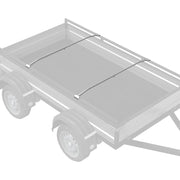 Vidaxl zeildoekbevestiging voor aanhangwagens 2 zilver 136-218 cm - afbeelding 3