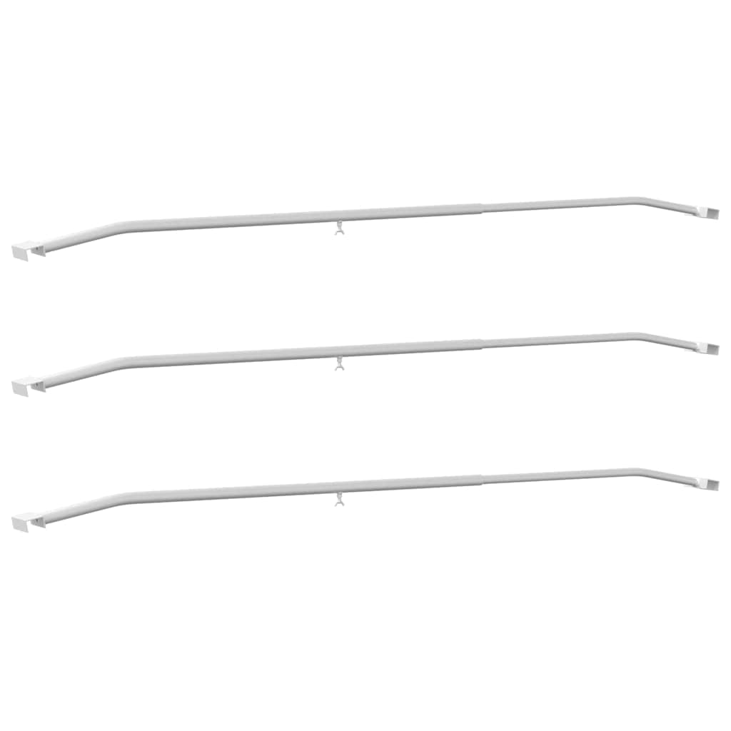 Vidaxl zeildoekbevestiging voor aanhangwagens 3 pcs zilver 130-210 cm
