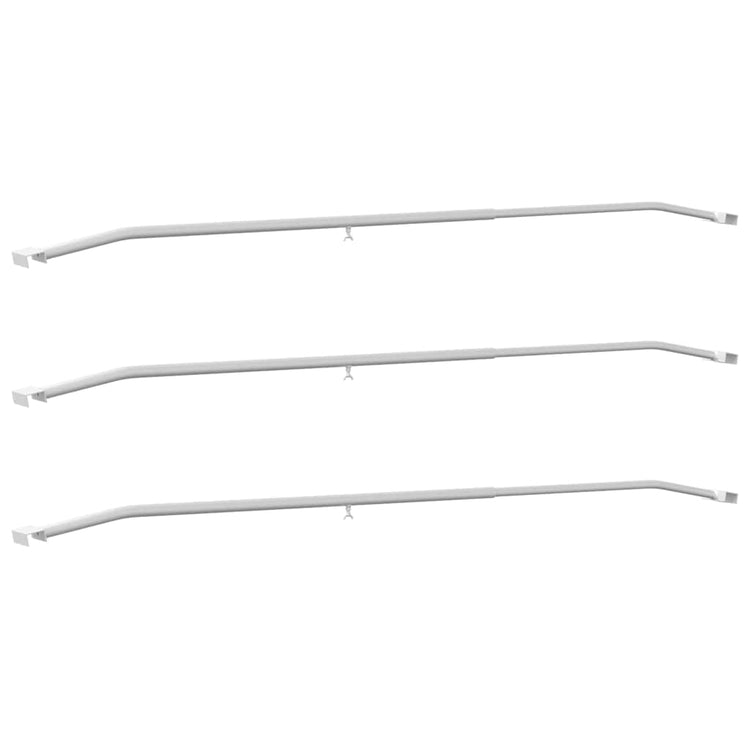 Vidaxl zeildoekbevestiging voor aanhangwagens 3 zilver 136-218 cm