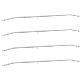 Vidaxl zeildoekbevestiging voor aanhangwagens 4 zilver 136-218 cm - afbeelding 2
