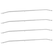 Vidaxl zeildoekbevestiging voor aanhangwagens 4 zilver 136-218 cm - afbeelding 2