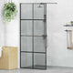 Vidaxl inloop douche wand zwart 90 x 195 cm gehard glas