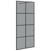 Vidaxl inloop douche wand zwart 90 x 195 cm gehard glas