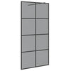Vidaxl inloop douche wand zwart 100 x 195 cm gehard glas