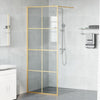 Vidaxl inloop douche wand goud 80 x 195 cm gehard glas