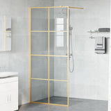 Vidaxl inloop douche wand goud 90 x 195 cm gehard glas - afbeelding 3