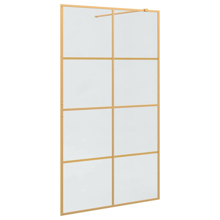 Vidaxl inloop douche wand goud 115 x 195 cm gehard glas