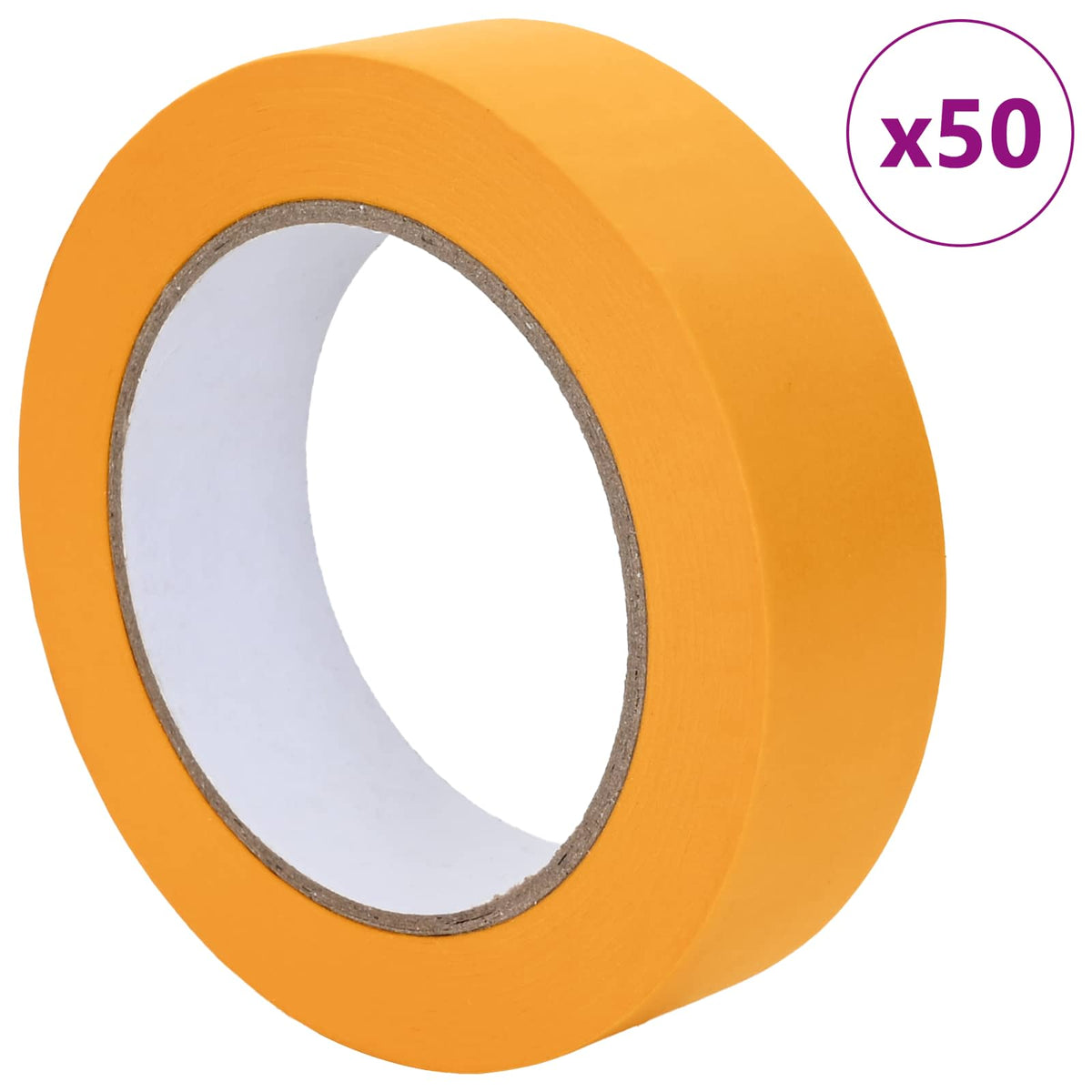 Vidaxl verf maskertapes 50 st geel 25mm x 50m papier