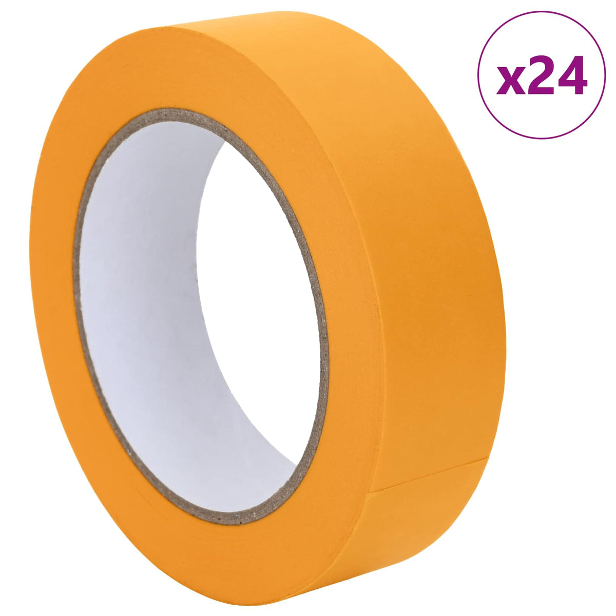 Vidaxl verf maskertapes 24 st geel 30mm x 50m papier