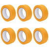 Vidaxl verf maskertapes 6 pcs geel 38mm x 50m papier