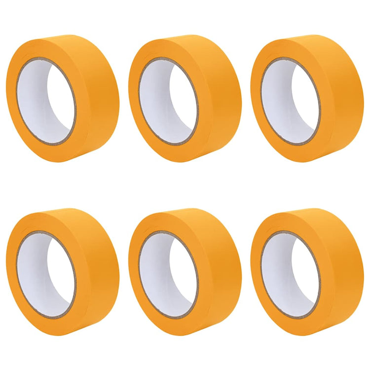 Vidaxl verf maskertapes 6 st geel 38mm x 50m papier