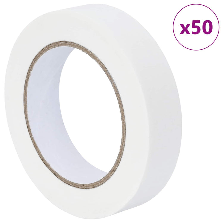 Vidaxl verf maskertapes 50 st wit 25mm x 50m papier