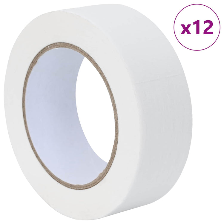 Vidaxl verf maskertapes 12 st wit 38mm x 50m papier