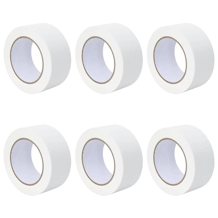 Vidaxl verf maskertapes 6 st wit 50mm x 50m papier