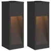 Vidaxl zonne led padverlichting 2 pcs zwart koudgewalst staal