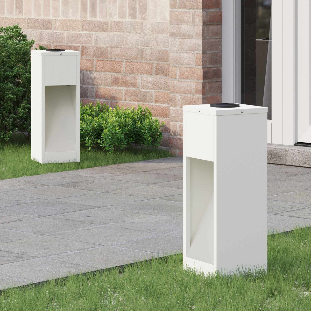Vidaxl zonne led padverlichting 2 st warmwit 18 x 18 x 50 cm