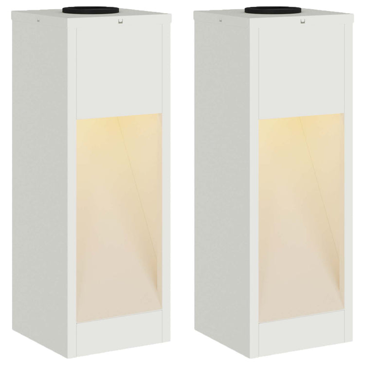 Vidaxl zonne led padverlichting 2 st warmwit 18 x 18 x 50 cm