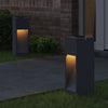 Vidaxl zonne led padverlichting 2 pcs antraciet koudgewalst staal