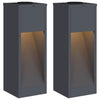 Vidaxl zonne led padverlichting 2 pcs antraciet koudgewalst staal