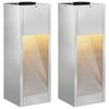 Vidaxl zonne led padverlichting 2 pcs zilver gegalvaniseerd