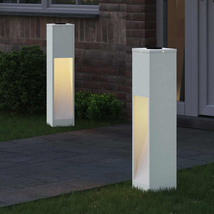 Vidaxl zonne led padverlichting 2 st warmwit 18 x 18 x 80 cm