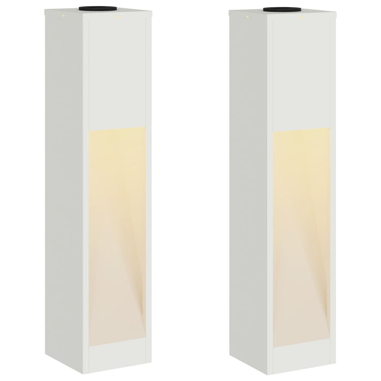 Vidaxl zonne led padverlichting 2 st warmwit 18 x 18 x 80 cm