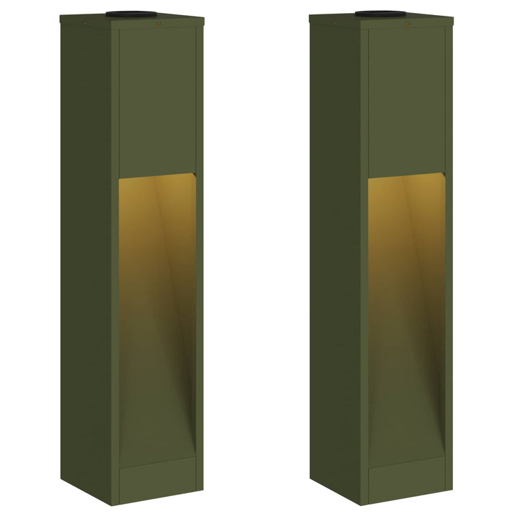 Vidaxl zonne led padverlichting 2 st warmwit 18 x 18 x 80 cm
