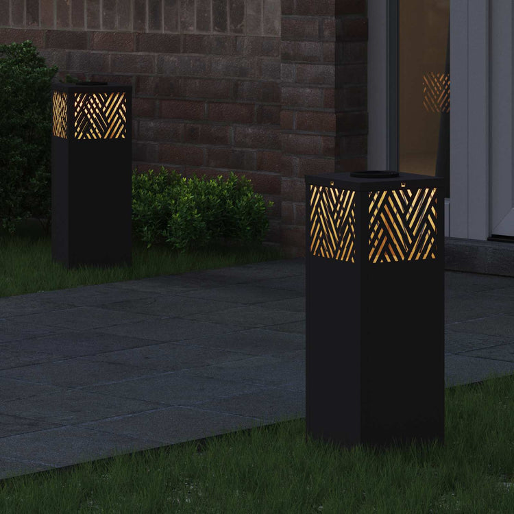 Vidaxl solar led pad licht 2 st warmwit 18 x 18 x 50 cm