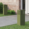 Vidaxl solar led pad licht 2 pcs olijf groen koudgewalst staal