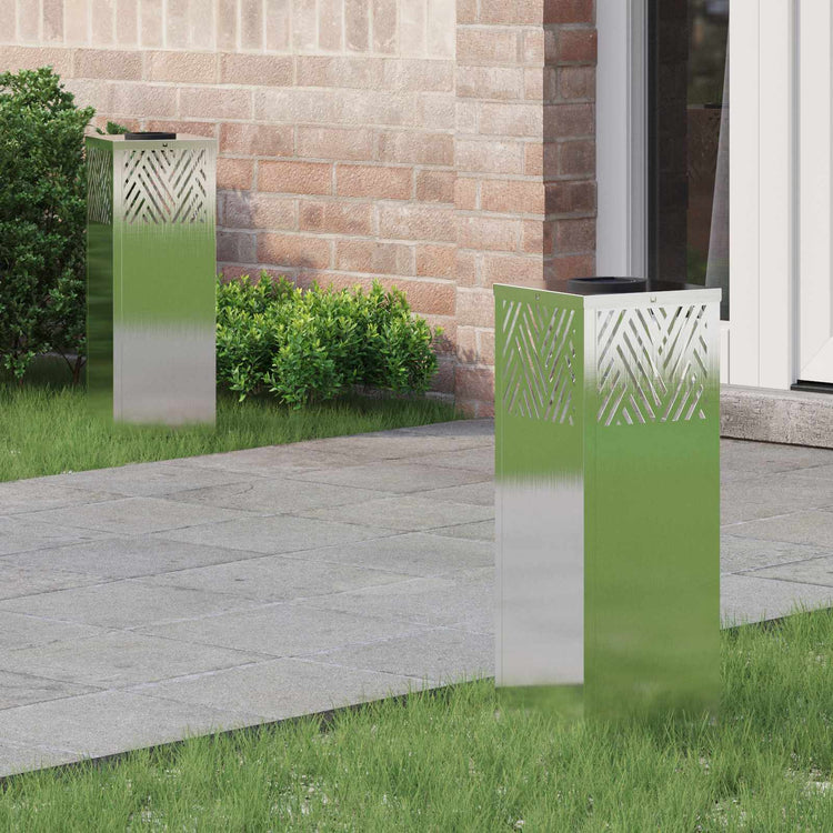 Vidaxl solar led pad licht 2 st warmwit 18 x 18 x 50 cm