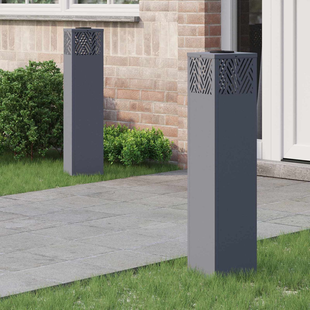 Vidaxl solar led pad licht 2 st warmwit 18 x 18 x 80 cm