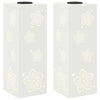 Vidaxl solar led pad licht 2 pcs wit koudgewalst staal
