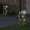 Vidaxl solar led pad licht 2 pcs zilver gegalvaniseerd staal